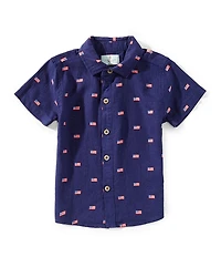 Class Club Little Boys American Print Shirt