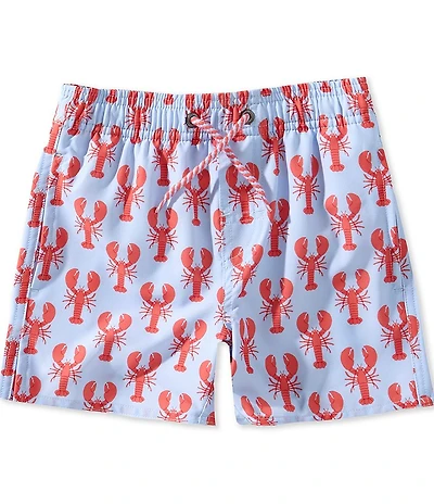 Class Club Little Boys Lobster Print Swim Trunks