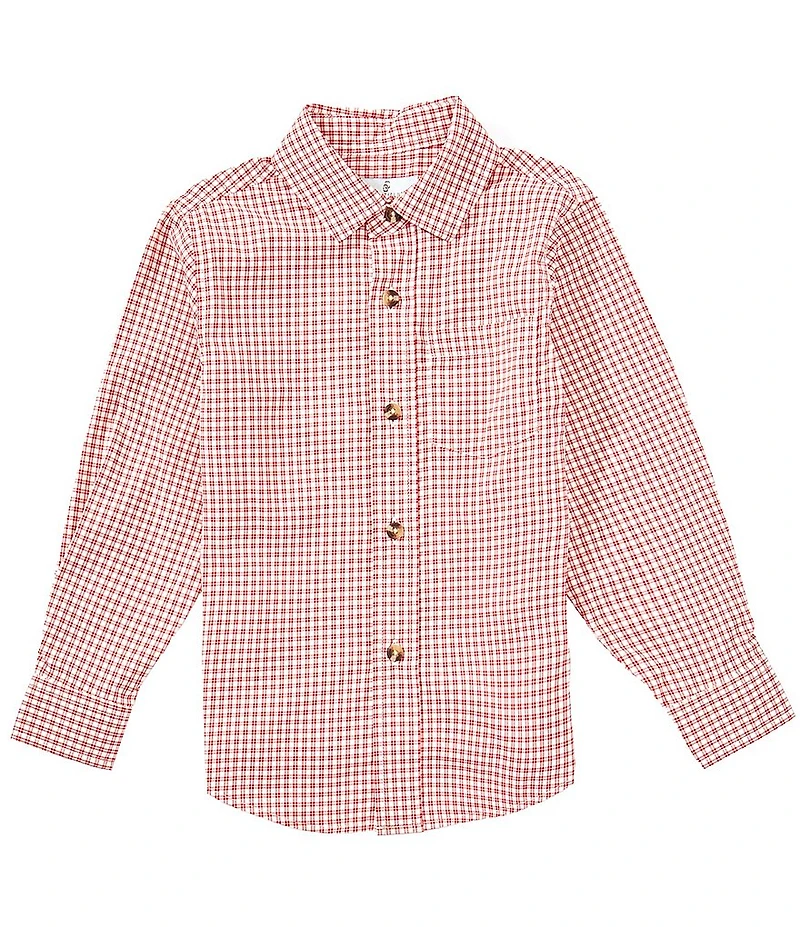 Class Club Little Boys Long Sleeve Check Sport Shirt