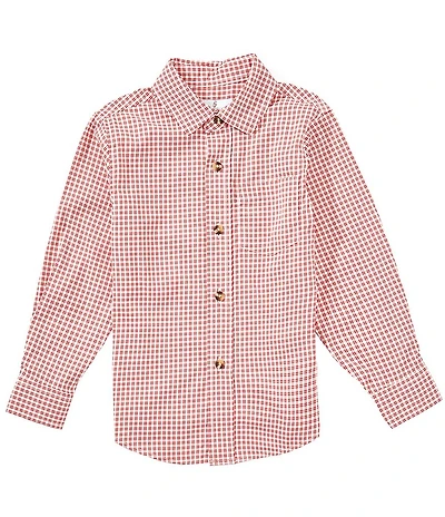 Class Club Little Boys Long Sleeve Check Sport Shirt