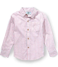 Class Club Little Boys Long Sleeve Checked Sport Shirt