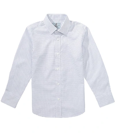 Class Club Little Boys Geometric Print Long Sleeve Dress Shirt