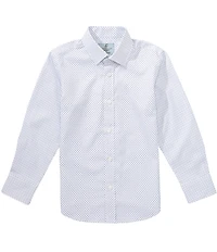 Class Club Little Boys Geometric Print Long Sleeve Dress Shirt
