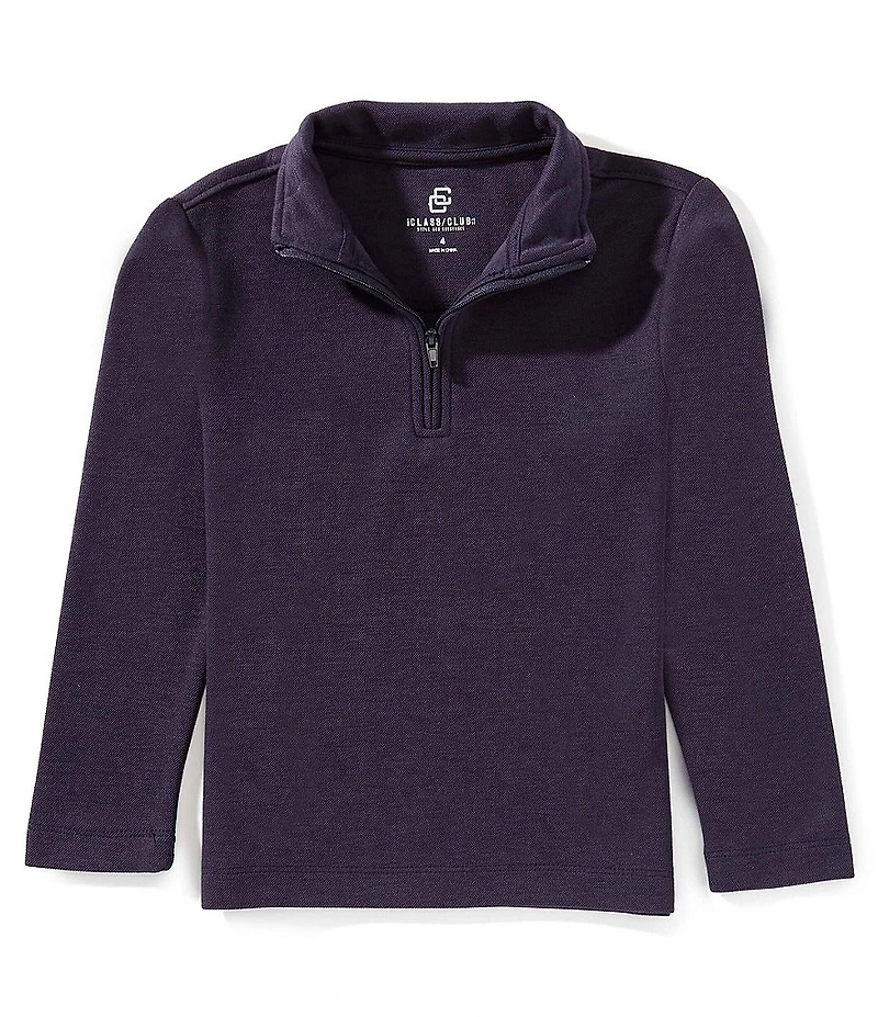 Class Club Little Boys Pique Quarter Zip