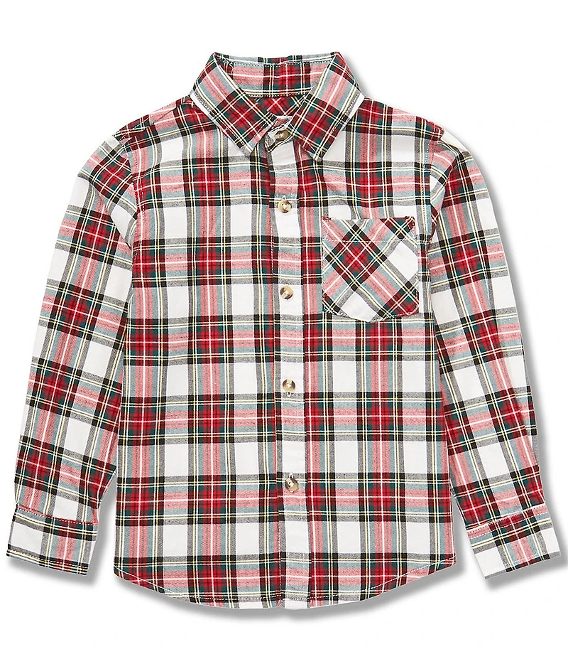 Class Club Little Boys Plaid Long-Sleeve Sportshirt