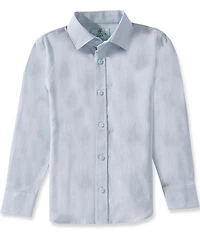 Class Club Little Boys Solid Linen Long Sleeve Button Down Shirt
