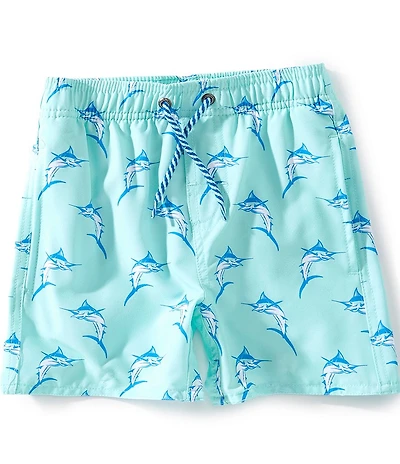 Class Club Little Boys Swordfish Print Swim Trunks