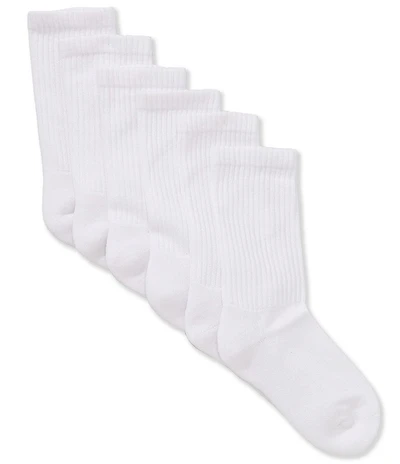 Class Club Little/Big Boys 6-pack Solid Crew Socks
