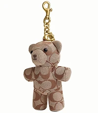 COACH Bear Signature Jacquard Bag Charm