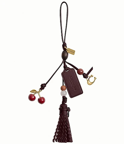 COACH Cherry Heritage Bag Charm