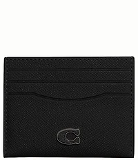 COACH Crossgrain Leather Flat Card Case