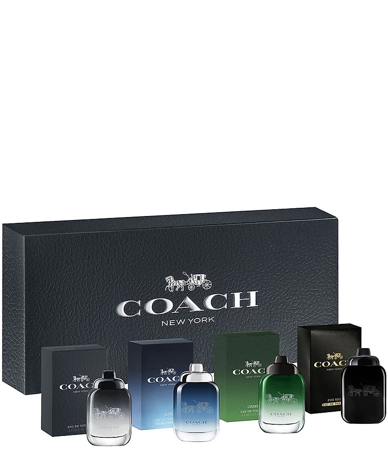 COACH Men's 4-Piece Deluxe Mini Fragrance Gift Set