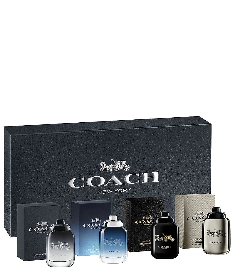 COACH Men's 4-Piece Deluxe Mini Fragrance Gift Set