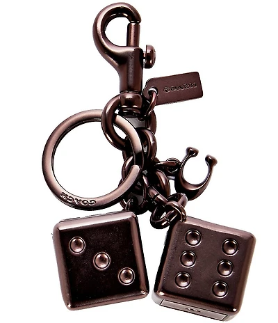 COACH Metal Dice Bag Charm