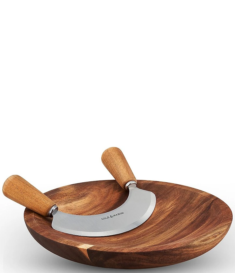 Cole & Mason Ashden Herb Mezzaluna Chopping Board