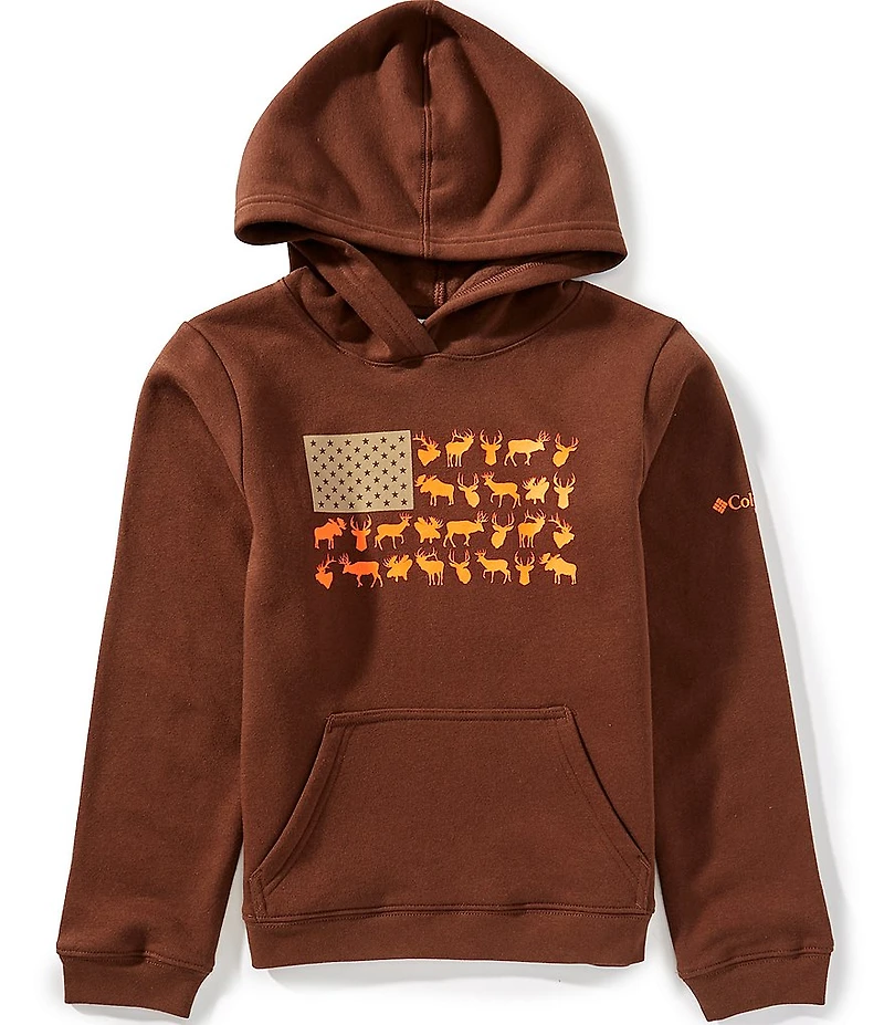 Columbia Big Boys Long Sleeve PHG Hunt Flag Graphic Hoodie
