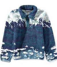 Columbia Big Boys Long Sleeves Helvetia II Printed Half Snap Fleece Pullover