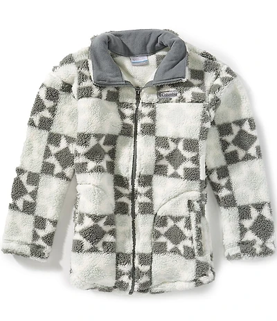 Columbia Big Girls Long Sleeve West Bend Printed Fleece Jacket