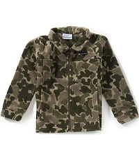 Columbia Little Boys Zing III Black Mod Camo Fleece Full-Zip Jacket