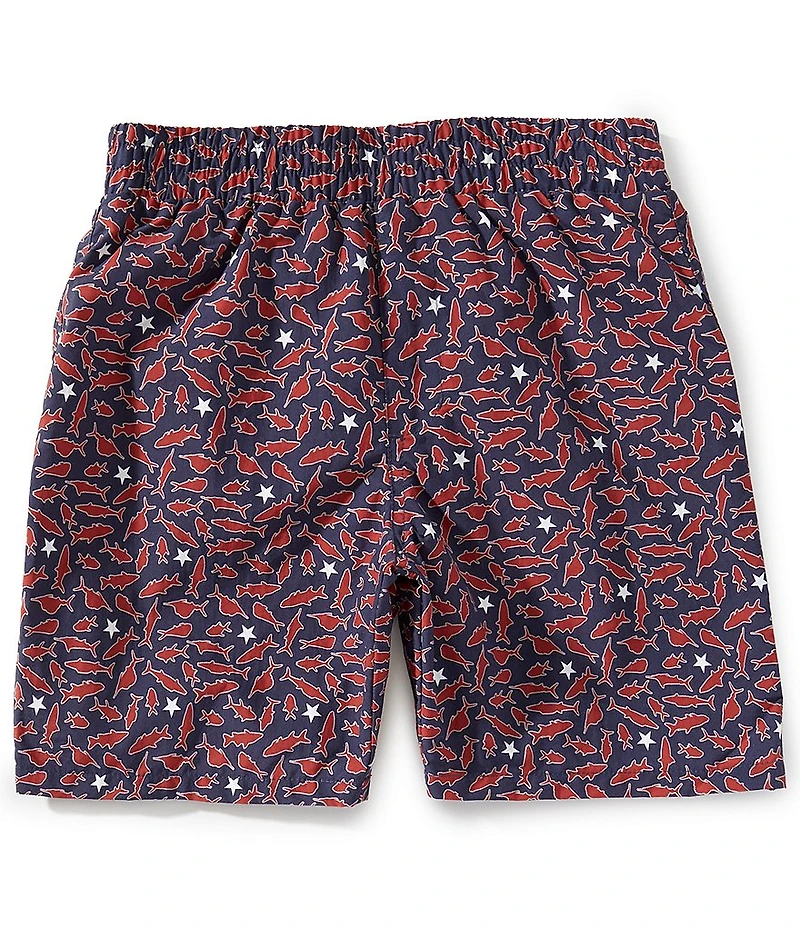 Columbia Little/Big Boys Super Backcast Fish Print Shorts