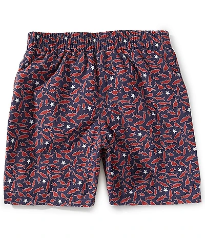 Columbia Little/Big Boys Super Backcast Fish Print Shorts