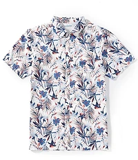 Columbia PFG Big & Tall Super Slack Tide Field Print Short Sleeve Woven Shirt