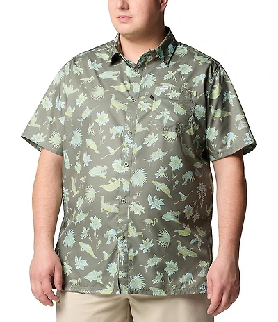 Columbia PFG Big & Tall Super Slack Tide Short Sleeve Woven Shirt