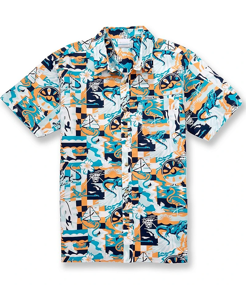 Columbia PFG Trollers Best II Printed Short Sleeve Woven Shirt