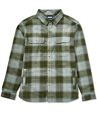 Columbia Saddle Point Warm Lined Flannel Long Sleeve Woven Shirt