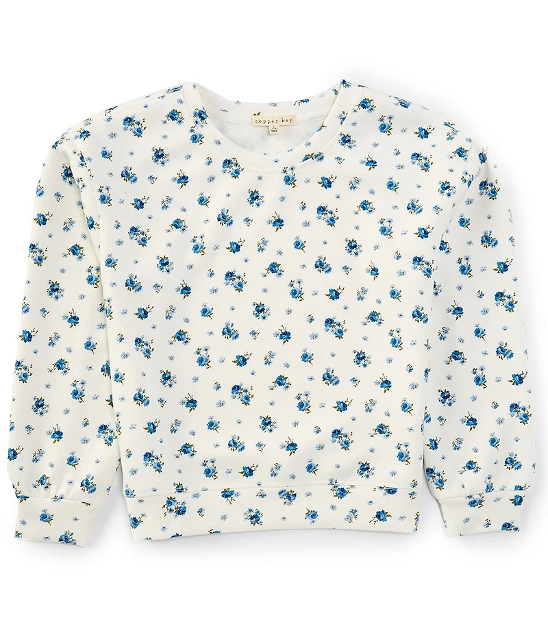 Copper Key Big Girls Floral Lounge Life Sweatshirt