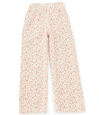 Copper Key Big Girls Micro Floral Print Lounge Life Flare Pants