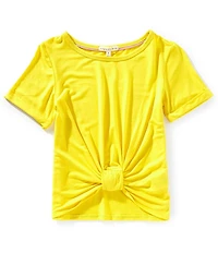 Copper Key Big Girls Tie Front Short Sleeve T-Shirt