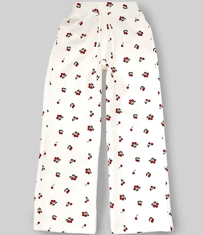 Copper Key Big Girls Cherry Print Lounge Life Flare Pants