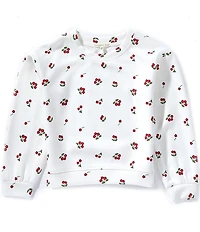 Copper Key Big Girls Cherry Print Lounge Life Sweatshirt