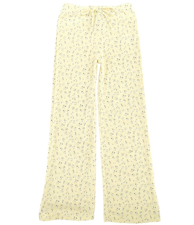 Copper Key Big Girls Ditsy Floral Print Pointelle Pants