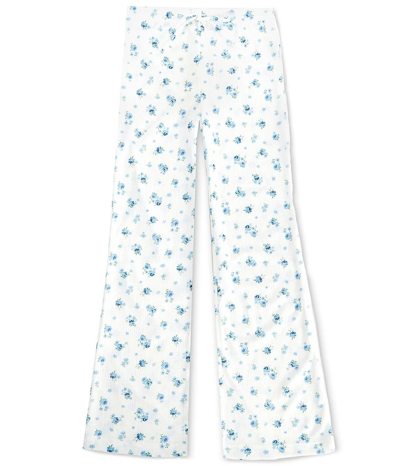 Copper Key Big Girls Floral Print Pointelle Pants