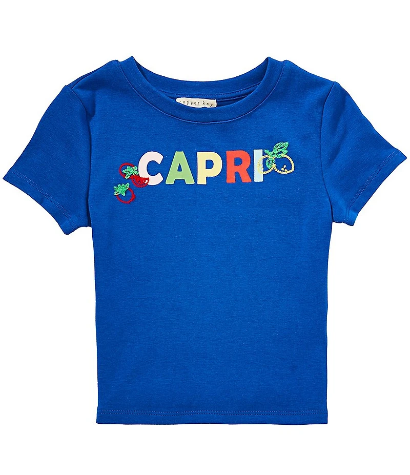 Copper Key Big Girls Short Sleeve CAPRI Graphic Tee