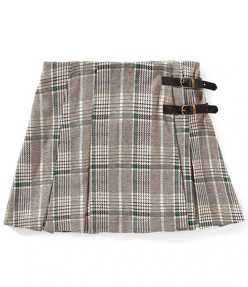 Copper Key Big Girls Jess Buckle Plaid Skirt