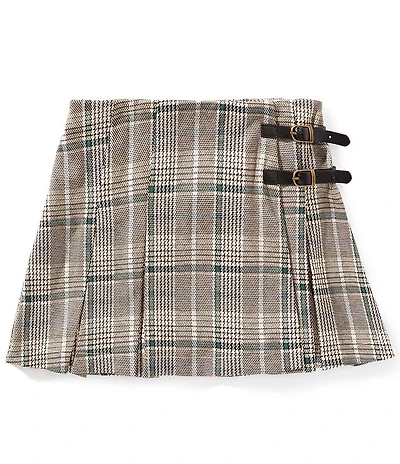 Copper Key Big Girls Jess Buckle Plaid Skirt