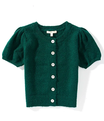 Copper Key Big Girls Knit Puff Sweater Top
