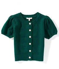 Copper Key Big Girls Knit Puff Sweater Top