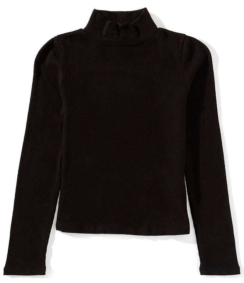 Copper Key Big Girls Ribbed Long Sleeve Mockneck Top