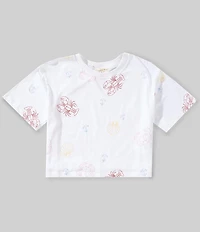 Copper Key Big Girls Short Sleeve Printed Boxy Tee