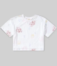 Copper Key Big Girls Short Sleeve Printed Boxy Tee