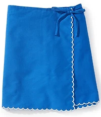 Copper Key Big Girls Short Sleeve Sarah Scalloped Trim Skort