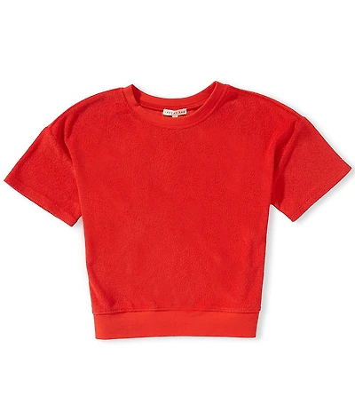 Copper Key Big Girls Terry Cloth Oversized Sporty Tee