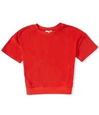 Copper Key Big Girls Terry Cloth Oversized Sporty Tee