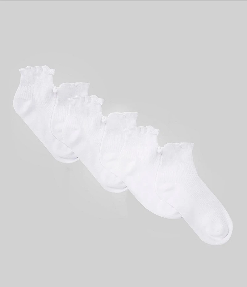 Copper Key Little/Big Girls Lettuce Edge Ankle Socks 3-Pack