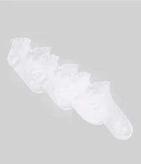 Copper Key Little/Big Girls Lettuce Edge Ankle Socks 3-Pack