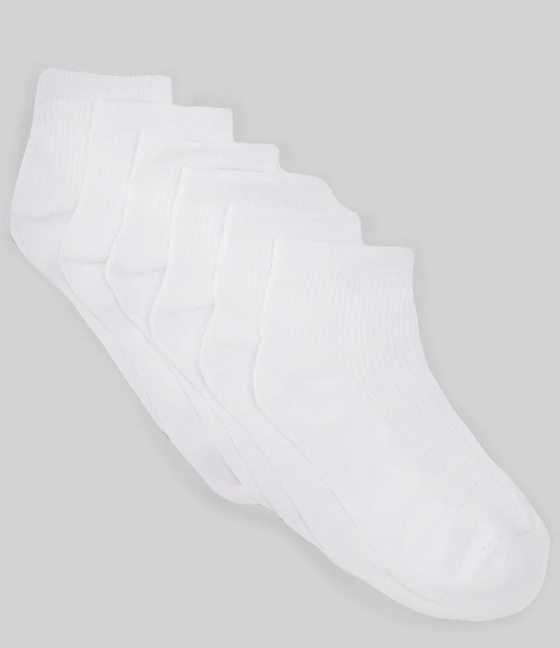Copper Key Little/Big Girls Solid Edge Ankle Socks 6-Pack